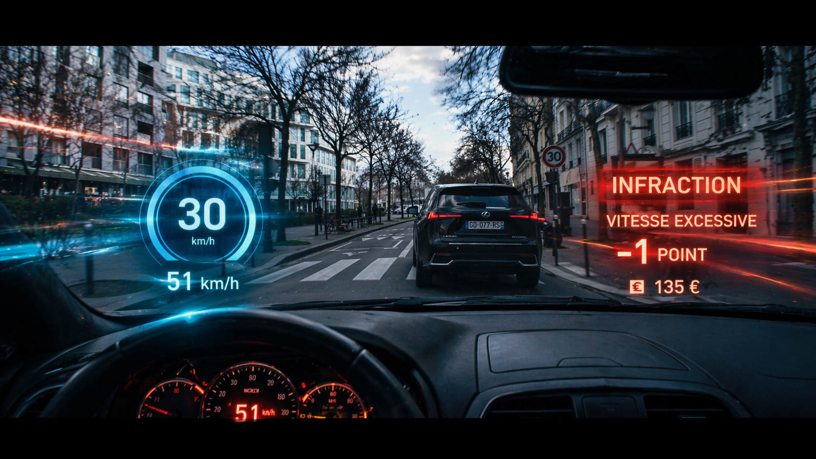 Windshield VFX and driving sequence